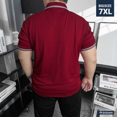 Áo Polo Big size Thêu logo GASI Màu Đỏ đô