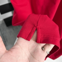 Áo Polo Bigsize Thêu con Gấu Màu Đỏ tươi