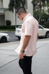 Áo Sơ Mi Bigsize Nano Co Giãn 4 Chiều Màu Hồng