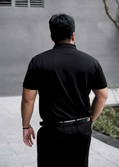 Polo BigSize phối viền ngực Màu Đen