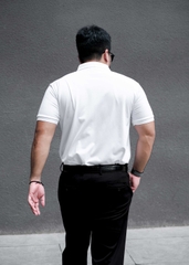 Polo BigSize phối viền ngực Màu Trắng