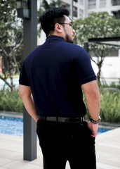 Polo Big Size Xanh Đen Trụ ẩn in Gasiman