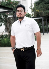Polo Bigsize Thể Thao Trắng Trụ viền