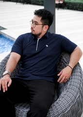 Polo Bigsize Thể Thao Xanh Đen Trụ viền