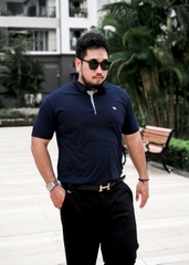 Polo Bigsize Thể Thao Xanh Đen Trụ viền
