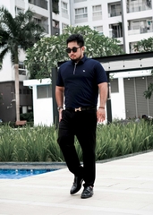 Polo Bigsize Thể Thao Xanh Đen Trụ viền