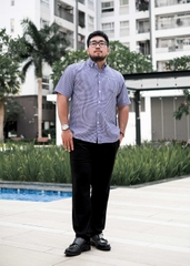 Áo Sơ Mi Bigsize Oxford Caro Xanh Két
