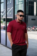 Áo Polo Cổ Chữ GASI Đỏ Đô
