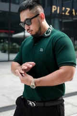 Áo Polo Cổ Chữ GASI Xanh Rêu