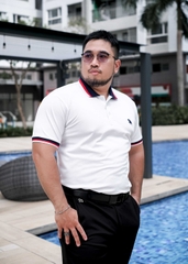 Áo Polo Bigsize Màu Trắng Thêu Gấu Phối cổ 3 màu