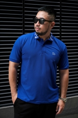 Áo Polo Cổ Chữ GASI Xanh Dương