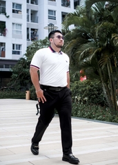 Áo Polo Bigsize Màu Trắng Thêu Gấu Phối cổ 3 màu