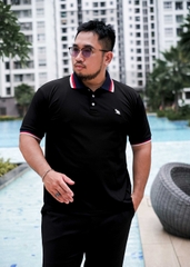 Áo Polo Bigsize Màu Đen Thêu Gấu Phối cổ 3 màu