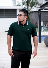 Áo Polo Bigsize Màu Xanh rêu Thêu Gấu Phối cổ 3 màu