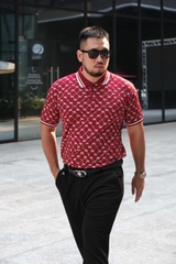 Polo BigSize Royal Sailor Monogram Màu Đỏ đô