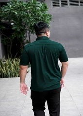Áo Polo Big size Classy có Túi màu Xanh rêu