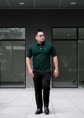 Áo Polo Big size Classy có Túi màu Xanh rêu