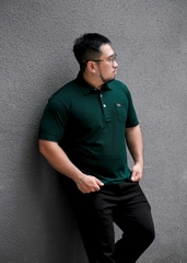 Áo Polo Big size Classy có Túi màu Xanh rêu