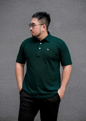 Áo Polo Big size Classy có Túi màu Xanh rêu
