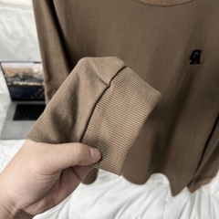 Áo Thun Tay dài Bigsize Thêu GA Màu Nâu