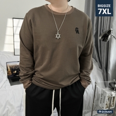 Áo Thun Tay dài Bigsize Thêu GA Màu Nâu