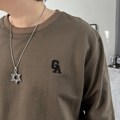 Áo Thun Tay dài Bigsize Thêu GA Màu Nâu