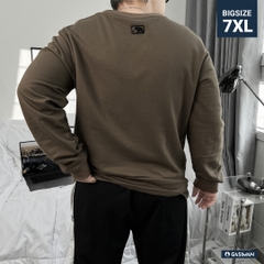 Áo Thun Tay dài Bigsize Thêu GA Màu Nâu