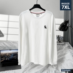 Áo Thun Tay dài Bigsize Thêu GA Màu Trắng