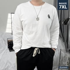 Áo Thun Tay dài Bigsize Thêu GA Màu Trắng