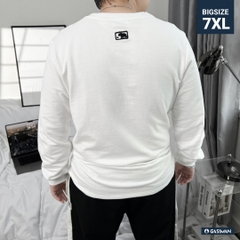 Áo Thun Tay dài Bigsize Thêu GA Màu Trắng