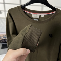 Áo Thun Tay dài Bigsize Thêu GA Màu Xanh rêu