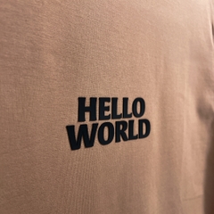 Áo Ba Lỗ Bigsize Hello World Màu Cam đất