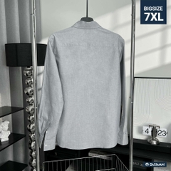 Áo Sơ Mi Bigsize Fold Tay dài Thêu con Ngựa Màu Xám