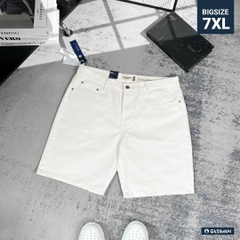 Quần ngắn Jean Big size Trơn basic Màu Trắng