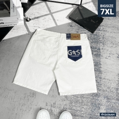 Quần ngắn Jean Big size Trơn basic Màu Trắng