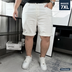 Quần ngắn Jean Big size Trơn basic Màu Trắng