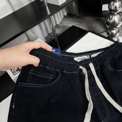 Quần ngắn Jean lưng thun Bigsize Màu Xanh đen basic