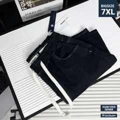 Quần ngắn Jean lưng thun Bigsize Màu Xanh đen basic