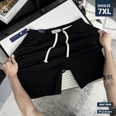 Quần ngắn Jean lưng thun Bigsize Màu Đen basic