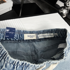 Quần ngắn Jean lưng thun Bigsize Màu Xanh nhạt basic