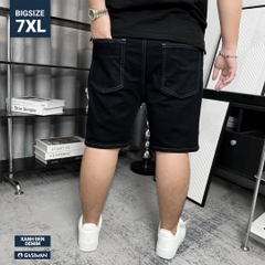 Quần ngắn Jean lưng thun Bigsize Màu Xanh đen basic