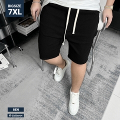 Quần ngắn Jean lưng thun Bigsize Màu Đen basic