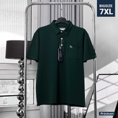 Áo Polo Big size Classy có Túi màu Xanh rêu