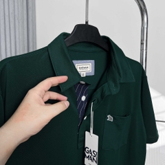 Áo Polo Big size Classy có Túi màu Xanh rêu