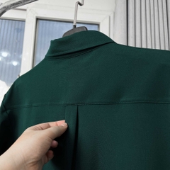 Áo Polo Big size Classy có Túi màu Xanh rêu