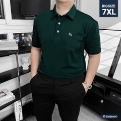 Áo Polo Big size Classy có Túi màu Xanh rêu