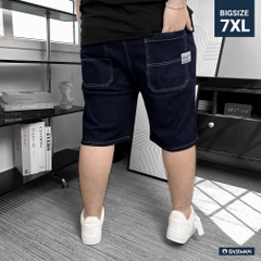 Quần Jean ngắn Lưng thun Xếp ly màu Xanh Đậm