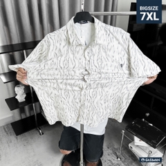 Áo Sơ Mi Tay ngắn Bigsize Họa tiết Vân gỗ