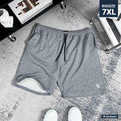 Quần Ngắn thun Bigsize Logo GA Basic Màu Xám trắng
