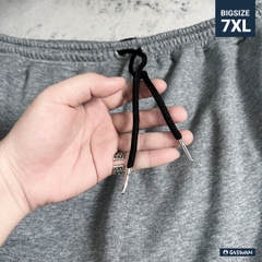 Quần Ngắn thun Bigsize Logo GA Basic Màu Xám trắng